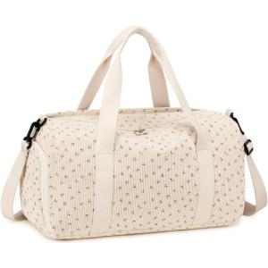 imageBLUBOON Duffle Bag Girls Kids Cute Gym Bag with Shoes Compartment ampamp Wet Separation Waterproof Sports Overnight Travel BagCorduroy Black Floral 154