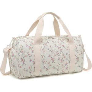 imageBLUBOON Duffle Bag Girls Kids Cute Gym Bag with Shoes Compartment ampamp Wet Separation Waterproof Sports Overnight Travel BagCorduroy Floral 200
