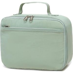 imageBluboon Insulated Lunch Bag for Girls ampamp Boys Corduroy School Lunch Box with Cooler ampamp Organizer Compartments LeakProof Lunch Tote for School Travel Corduroy Strawberries BeigeLight Green