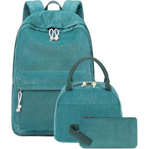 imageBluboon School Backpack Teens Girls Boys Kids School Book Bags with Lunch Box Pencil BagPeacock Blue