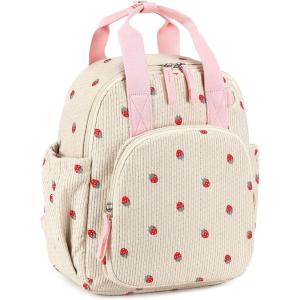 imageBluboon Toddler Backpack for Girls Boys 24 Cute 12quot Preschool Kindergarten Backpacks Kids Daycare Bags School TravelA Strawberrywhite