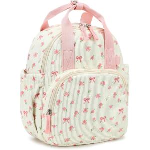 imageBluboon Toddler Backpack for Girls Boys 24 Cute 12quot Preschool Kindergarten Backpacks Kids Daycare Bags School TravelPink Bow Flower 212beige