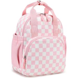 imageBluboon Toddler Backpack for Girls Boys 24 Cute 12quot Preschool Kindergarten Backpacks Kids Daycare Bags School TravelPink White Checkered