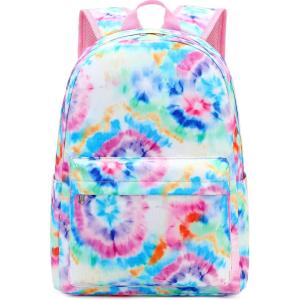 imageGirls Backpack Preschool Bookbag Backpack for Elementary Kindergarden Schoolbag Tie Dye Blue Medium