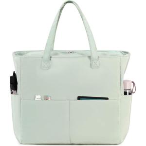 imageWaterproof Beach Tote Pool Bags for Women Ladies Extra Large Gym Tote Carry On Bag With Wet Compartment for Weekender TravelLight Green