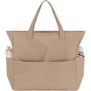 imageWaterproof Beach Tote Pool Bags for Women Ladies Extra Large Gym Tote Carry On Bag With Wet Compartment for Weekender TravelPure Khaki