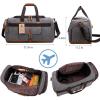 imageBLUBOON Weekender Overnight Duffel Bag with Shoes Compartment for Women Men Canvas Weekend Travel Tote Carry On Bag Gray