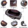 imageBLUBOON Weekender Overnight Duffel Bag with Shoes Compartment for Women Men Canvas Weekend Travel Tote Carry On Bag Gray