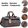 imageBLUBOON Weekender Overnight Duffel Bag with Shoes Compartment for Women Men Canvas Weekend Travel Tote Carry On Bag Gray