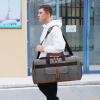 imageBLUBOON Weekender Overnight Duffel Bag with Shoes Compartment for Women Men Canvas Weekend Travel Tote Carry On Bag Gray