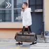 imageBLUBOON Weekender Overnight Duffel Bag with Shoes Compartment for Women Men Canvas Weekend Travel Tote Carry On Bag Gray