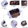 imageBLUBOON Weekender Overnight Duffel Bag with Shoes Compartment for Women Men Canvas Weekend Travel Tote Carry On Bag Purple