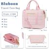 imageBluboon Travel Tote Bags with Zipper Ladies Canvas Bag Weekender Overnight Bag for Women Carry on Duffel Bag Trolley Sleeve2pink