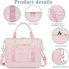 imageBluboon Travel Tote Bags with Zipper Ladies Canvas Bag Weekender Overnight Bag for Women Carry on Duffel Bag Trolley Sleeve2pink