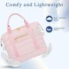 imageBluboon Travel Tote Bags with Zipper Ladies Canvas Bag Weekender Overnight Bag for Women Carry on Duffel Bag Trolley Sleeve2pink
