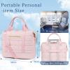 imageBluboon Travel Tote Bags with Zipper Ladies Canvas Bag Weekender Overnight Bag for Women Carry on Duffel Bag Trolley Sleeve2pink