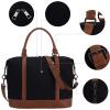imageBluboon Travel Tote Bags with Zipper Ladies Canvas Bag Weekender Overnight Bag for Women Carry on Duffel Bag Trolley SleeveBlack