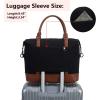 imageBluboon Travel Tote Bags with Zipper Ladies Canvas Bag Weekender Overnight Bag for Women Carry on Duffel Bag Trolley SleeveBlack
