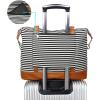 imageBluboon Travel Tote Bags with Zipper Ladies Canvas Bag Weekender Overnight Bag for Women Carry on Duffel Bag Trolley SleeveBlackstripe