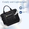 imageBluboon Travel Tote Bags with Zipper Ladies Canvas Bag Weekender Overnight Bag for Women Carry on Duffel Bag Trolley SleeveBlu black 2
