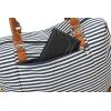 imageBluboon Travel Tote Bags with Zipper Ladies Canvas Bag Weekender Overnight Bag for Women Carry on Duffel Bag Trolley SleeveBlue Strip 1