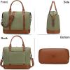 imageBluboon Travel Tote Bags with Zipper Ladies Canvas Bag Weekender Overnight Bag for Women Carry on Duffel Bag Trolley SleeveDark Green
