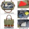 imageBluboon Travel Tote Bags with Zipper Ladies Canvas Bag Weekender Overnight Bag for Women Carry on Duffel Bag Trolley SleeveDark Green
