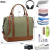 imageBluboon Travel Tote Bags with Zipper Ladies Canvas Bag Weekender Overnight Bag for Women Carry on Duffel Bag Trolley SleeveDark Green