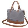 imageBluboon Travel Tote Bags with Zipper Ladies Canvas Bag Weekender Overnight Bag for Women Carry on Duffel Bag Trolley SleeveGrey