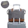 imageBluboon Travel Tote Bags with Zipper Ladies Canvas Bag Weekender Overnight Bag for Women Carry on Duffel Bag Trolley SleeveGrey