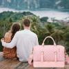 imageBluboon Weekender Overnight Bags for Women Men Oversized Travel Duffel Bag Carry On Tote Bag with Shoe CompartmentPink