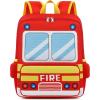 imageKids Backpack for Boys Girls Preschool Bookbags 3D Cartoon Daycare Toddler Bags Medium YellowFire Truck