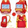 imageKids Backpack for Boys Girls Preschool Bookbags 3D Cartoon Daycare Toddler Bags Medium YellowFire Truck