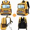 imageKids Backpack for Boys Girls Preschool Bookbags 3D Cartoon Daycare Toddler Bags Medium YellowYellow Bus