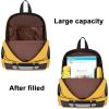 imageKids Backpack for Boys Girls Preschool Bookbags 3D Cartoon Daycare Toddler Bags Medium YellowYellow Bus