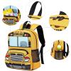 imageKids Backpack for Boys Girls Preschool Bookbags 3D Cartoon Daycare Toddler Bags Medium YellowYellow Bus