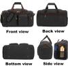 imageWeekender Overnight Duffel Bag Shoe Pocket for Women Men Weekend Travel Tote Carry On Bag Black