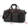 imageWeekender Overnight Duffel Bag Shoe Pocket for Women Men Weekend Travel Tote Carry On Bag Black