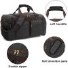 imageWeekender Overnight Duffel Bag Shoe Pocket for Women Men Weekend Travel Tote Carry On Bag Black