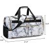 imageWeekender Overnight Duffel Bag Shoe Pocket for Women Men Weekend Travel Tote Carry On Bag Marble 1
