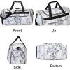 imageWeekender Overnight Duffel Bag Shoe Pocket for Women Men Weekend Travel Tote Carry On Bag Marble 1