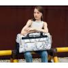 imageWeekender Overnight Duffel Bag Shoe Pocket for Women Men Weekend Travel Tote Carry On Bag Marble 1
