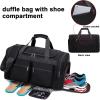 imageWeekender Overnight Duffel Bag for Women Men Weekend Travel Tote Carry On Bag with Makeup Toiletry Bag ampamp Shoe Compartment