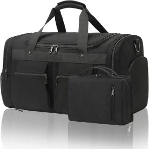 imageWeekender Overnight Duffel Bag for Women Men Weekend Travel Tote Carry On Bag with Makeup Toiletry Bag ampamp Shoe Compartment