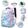 imageBackpack for Women 156 Inch Laptop Bookbag College Bag with USB Port Tie Dye Blue