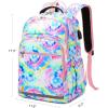 imageBackpack for Women 156 Inch Laptop Bookbag College Bag with USB Port Tie Dye Blue