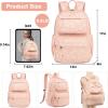 imageBluboon Backpack for Girls Kids Preschool Backpack with Lunch Box Kindergarten Bookbag Toddler School Bags SetBeige Flower Pink