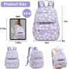 imageBluboon Backpack for Girls Kids Preschool Backpack with Lunch Box Kindergarten Bookbag Toddler School Bags SetBeige Flower Purple