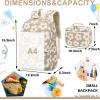 imageBluboon Backpack for Girls Kids Preschool Backpack with Lunch Box Kindergarten Bookbag Toddler School Bags SetBrownlarge Florar