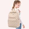 imageBluboon Backpack for Girls Kids Preschool Backpack with Lunch Box Kindergarten Bookbag Toddler School Bags SetCorduroy Brown White